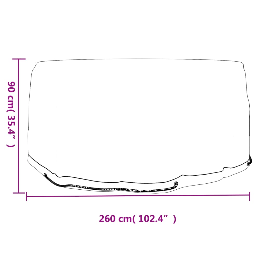 Överdrag För Trädgårdsmöbler 2 St 10 Öljetter Ø260X90 Cm Rund