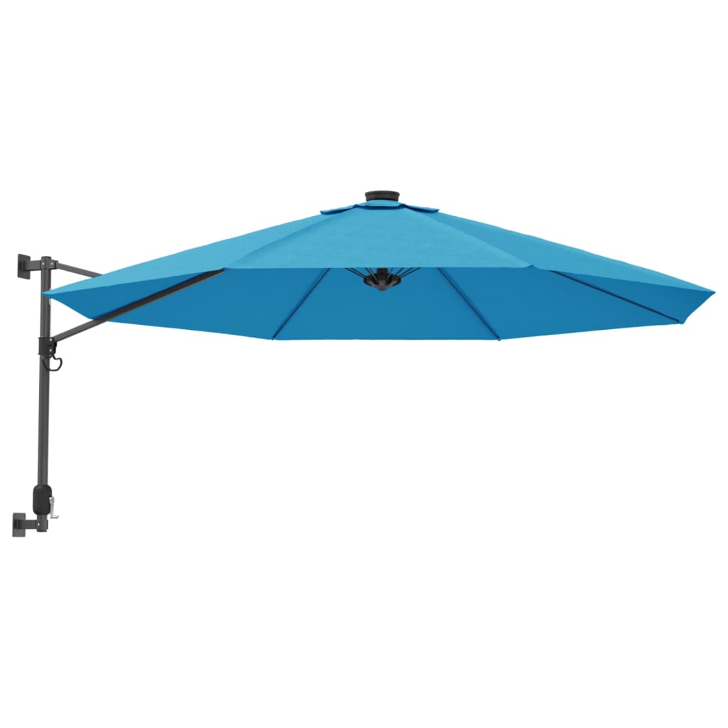 Väggmonterat Parasoll Med Led-Lampor Havs 290 Cm