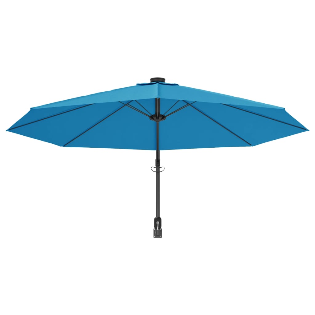Väggmonterat Parasoll Med Led-Lampor Havs 290 Cm