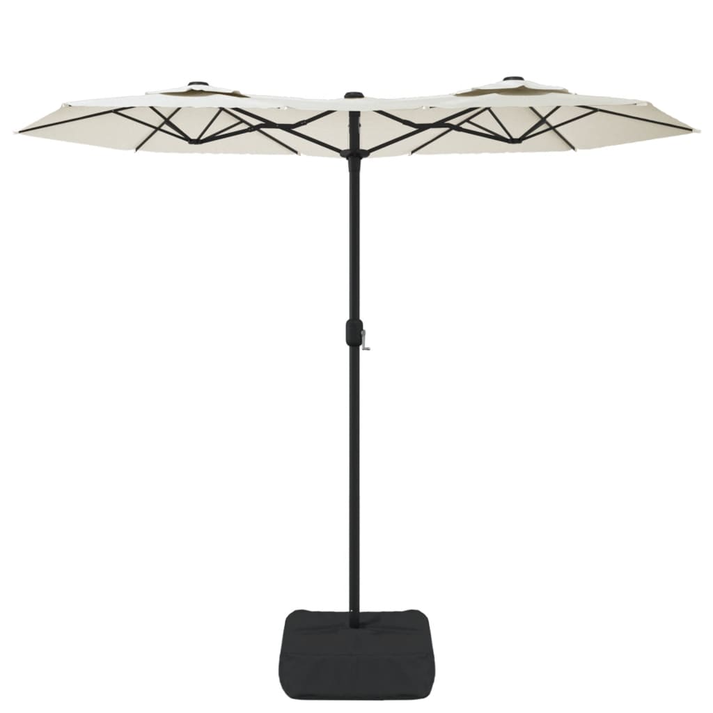 Trädgårdsparasoll Dubbelt Sand 316X145 Cm