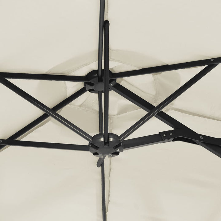 Trädgårdsparasoll Dubbelt Sand 316X145 Cm