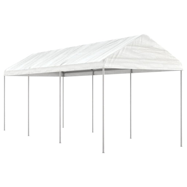 Paviljong Med Tak Vit 8,92X2,28X2,69 M Polyeten