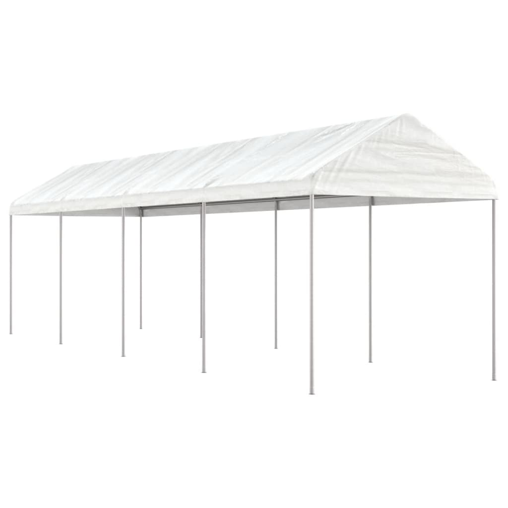 Paviljong Med Tak Vit 8,92X2,28X2,69 M Polyeten