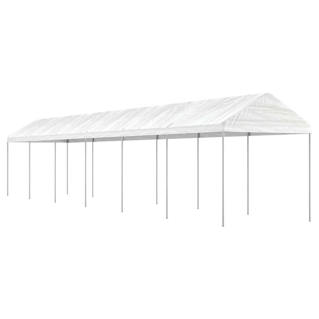 Paviljong Med Tak Vit 8,92X2,28X2,69 M Polyeten