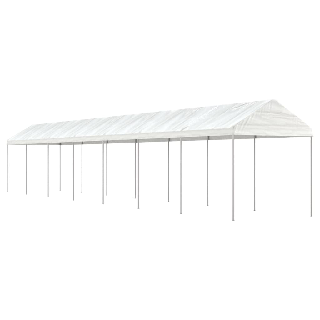 Paviljong Med Tak Vit 8,92X2,28X2,69 M Polyeten