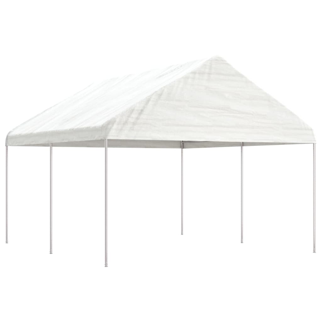 Paviljong Med Tak Vit 13,38X4,08X3,22 M Polyeten