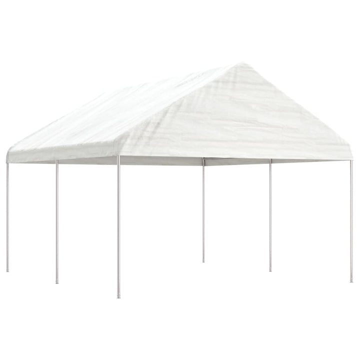 Paviljong Med Tak Vit 13,38X4,08X3,22 M Polyeten
