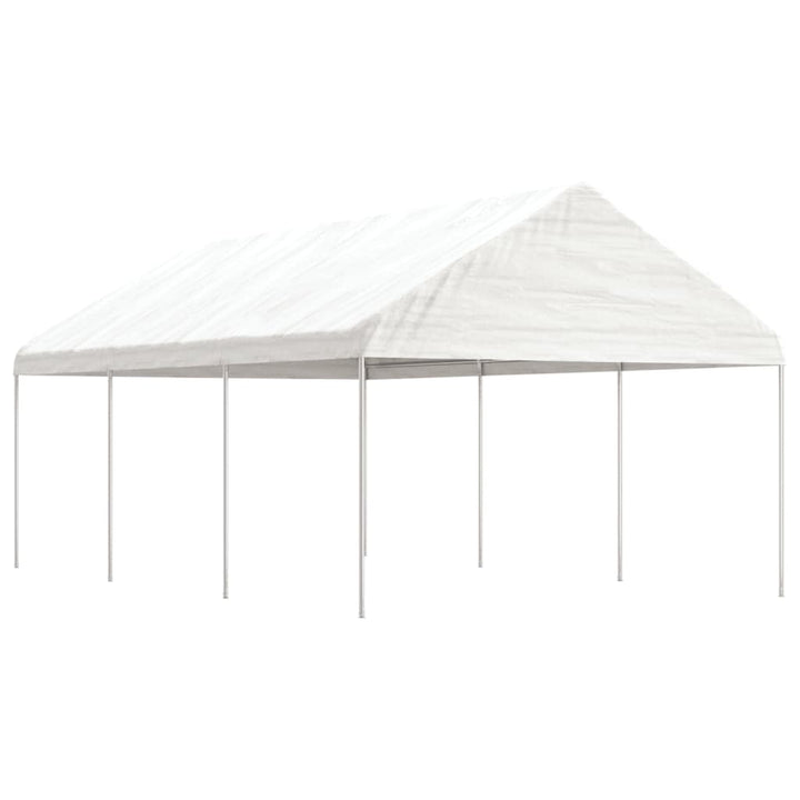 Paviljong Med Tak Vit 13,38X4,08X3,22 M Polyeten