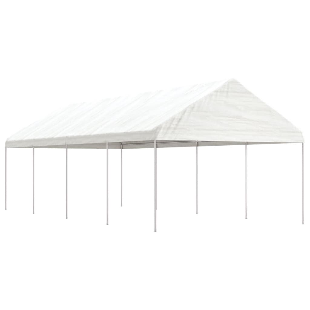 Paviljong Med Tak Vit 13,38X4,08X3,22 M Polyeten