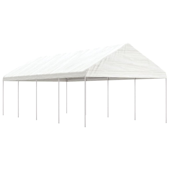Paviljong Med Tak Vit 13,38X4,08X3,22 M Polyeten