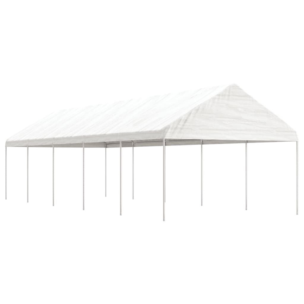 Paviljong Med Tak Vit 13,38X4,08X3,22 M Polyeten