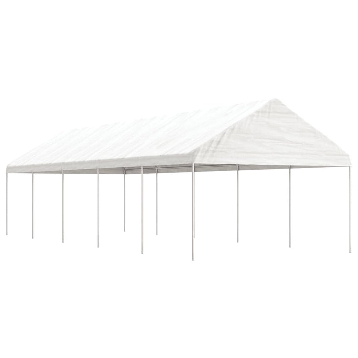 Paviljong Med Tak Vit 13,38X4,08X3,22 M Polyeten