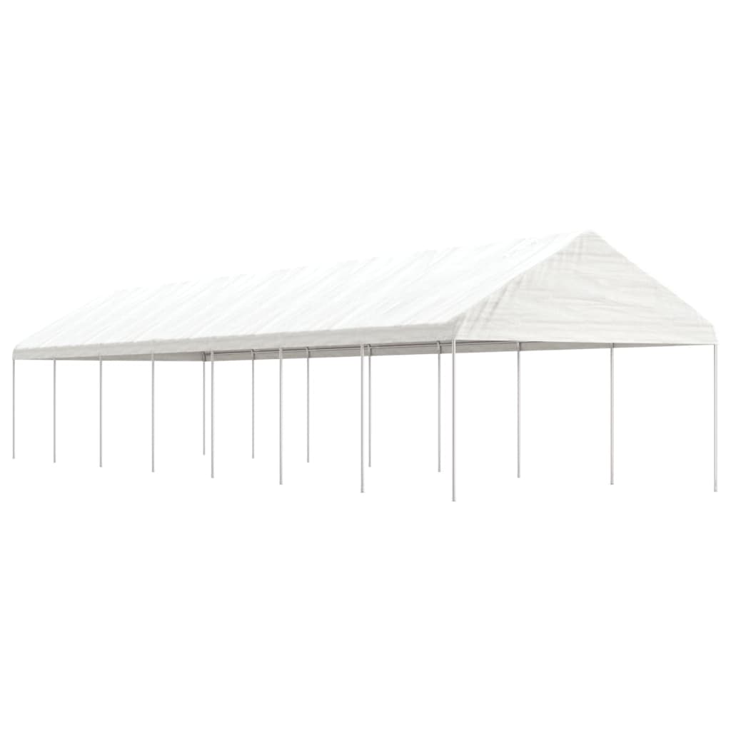 Paviljong Med Tak Vit 13,38X4,08X3,22 M Polyeten