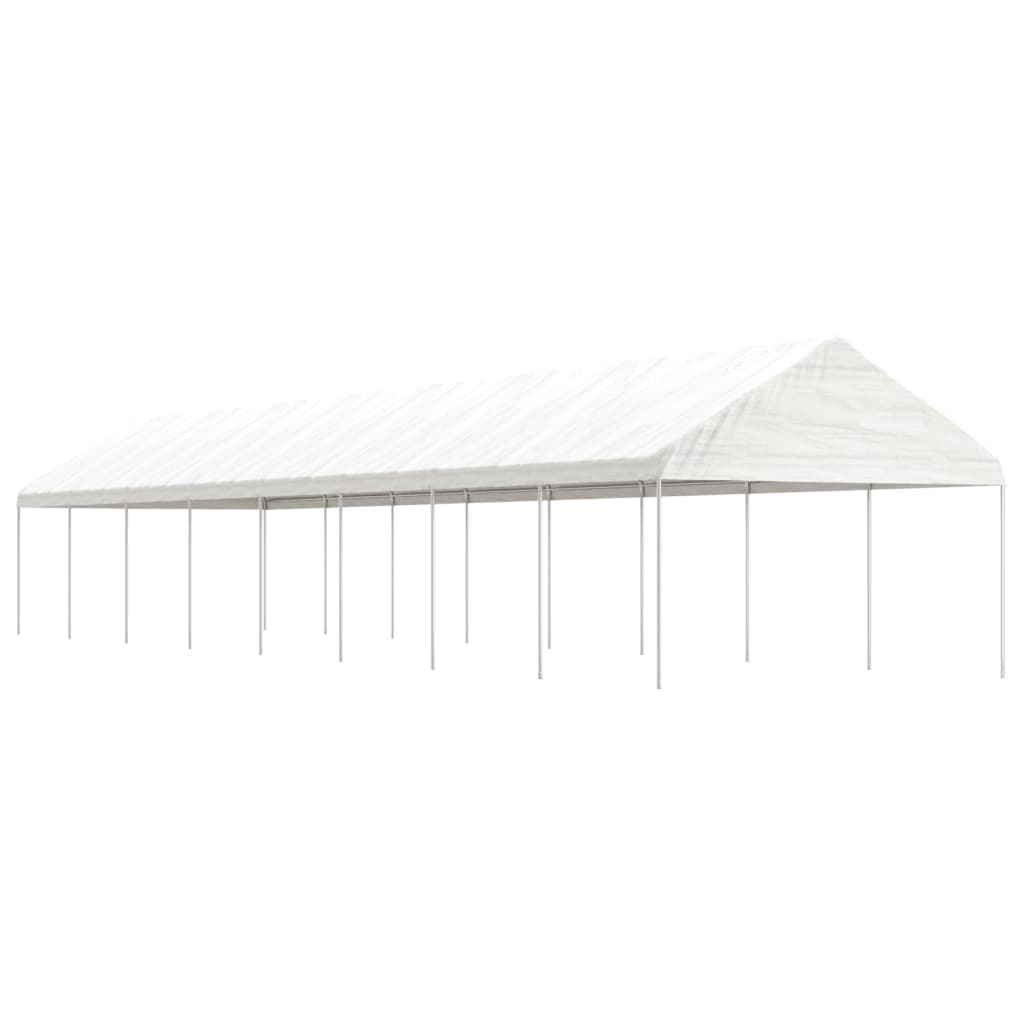 Paviljong Med Tak Vit 13,38X4,08X3,22 M Polyeten