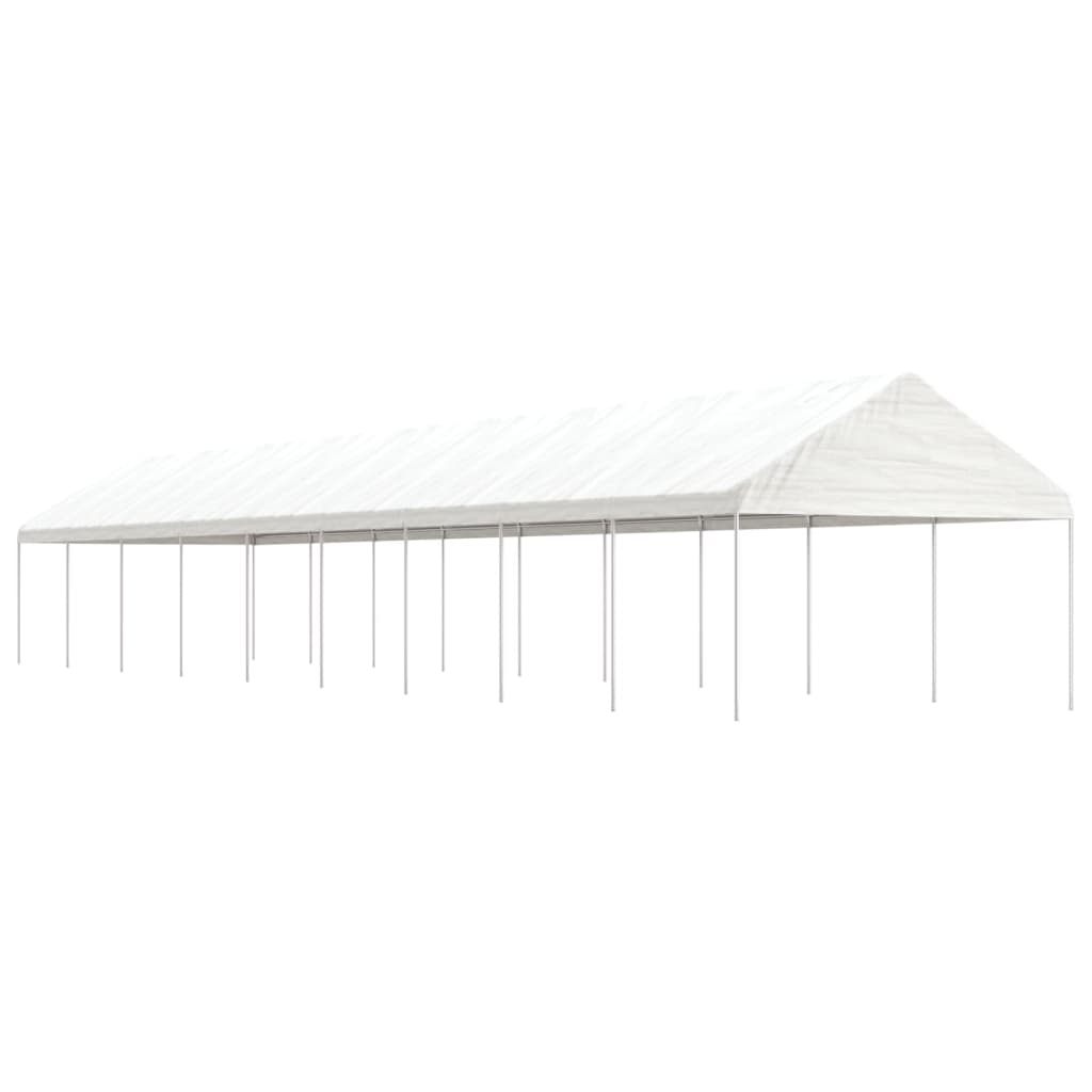 Paviljong Med Tak Vit 13,38X4,08X3,22 M Polyeten