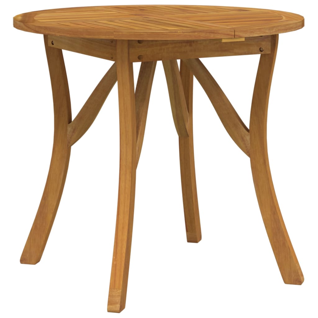 Trädgårdsbord Ø 85 Cm Massivt Akaciaträ