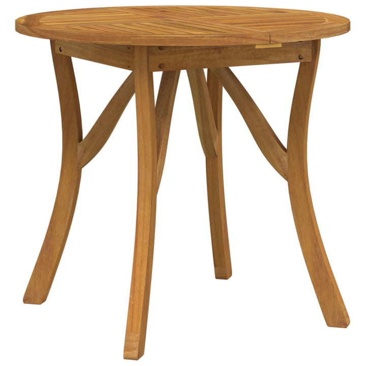 Trädgårdsbord Ø 85 Cm Massivt Akaciaträ