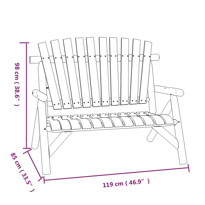 Trädgårds 2-Sits 119X85X98 Cm Massivt Granträ