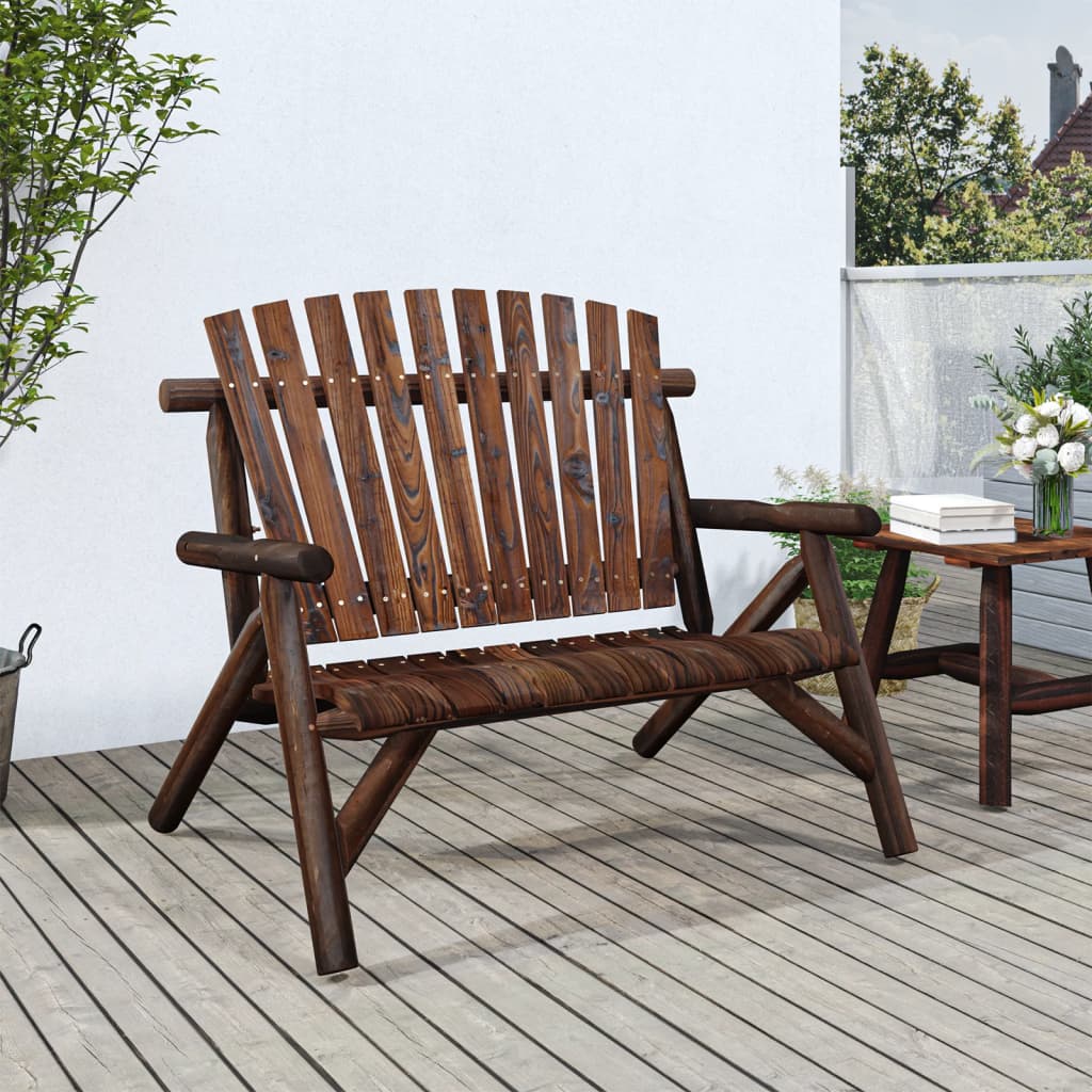 Trädgårds 2-Sits 119X85X98 Cm Massivt Granträ