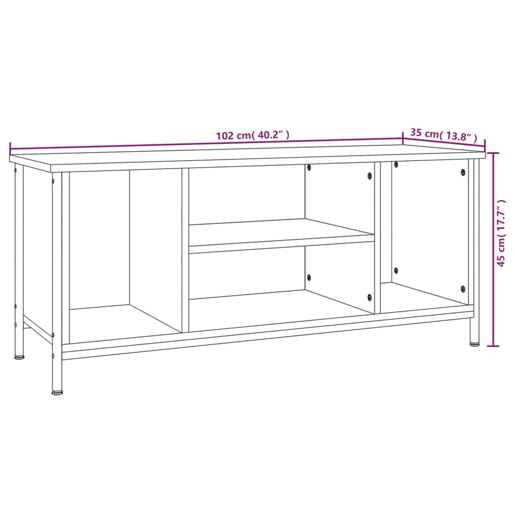 Tv-Bänk 102X35X45 Cm Konstruerat Trä