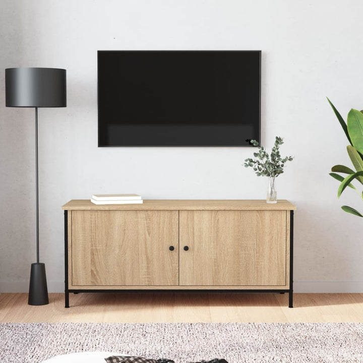 Tv-Bänk Med Dörrar 60X35X45 Cm Konstruerat Trä