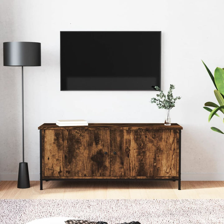Tv-Bänk Med Dörrar 60X35X45 Cm Konstruerat Trä