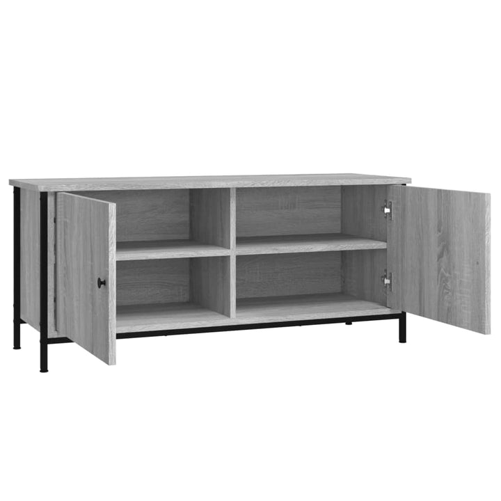 Tv-Bänk Med Dörrar 102X35X45 Cm Konstruerat Trä