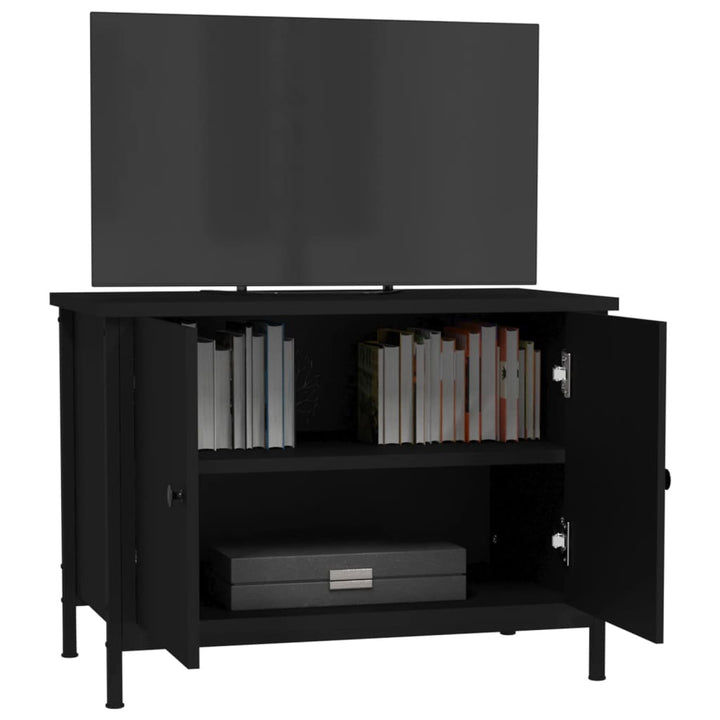 Tv-Bänk Med Dörrar 60X35X45 Cm Konstruerat Trä