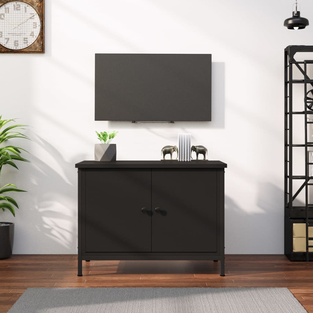 Tv-Bänk Med Dörrar 60X35X45 Cm Konstruerat Trä