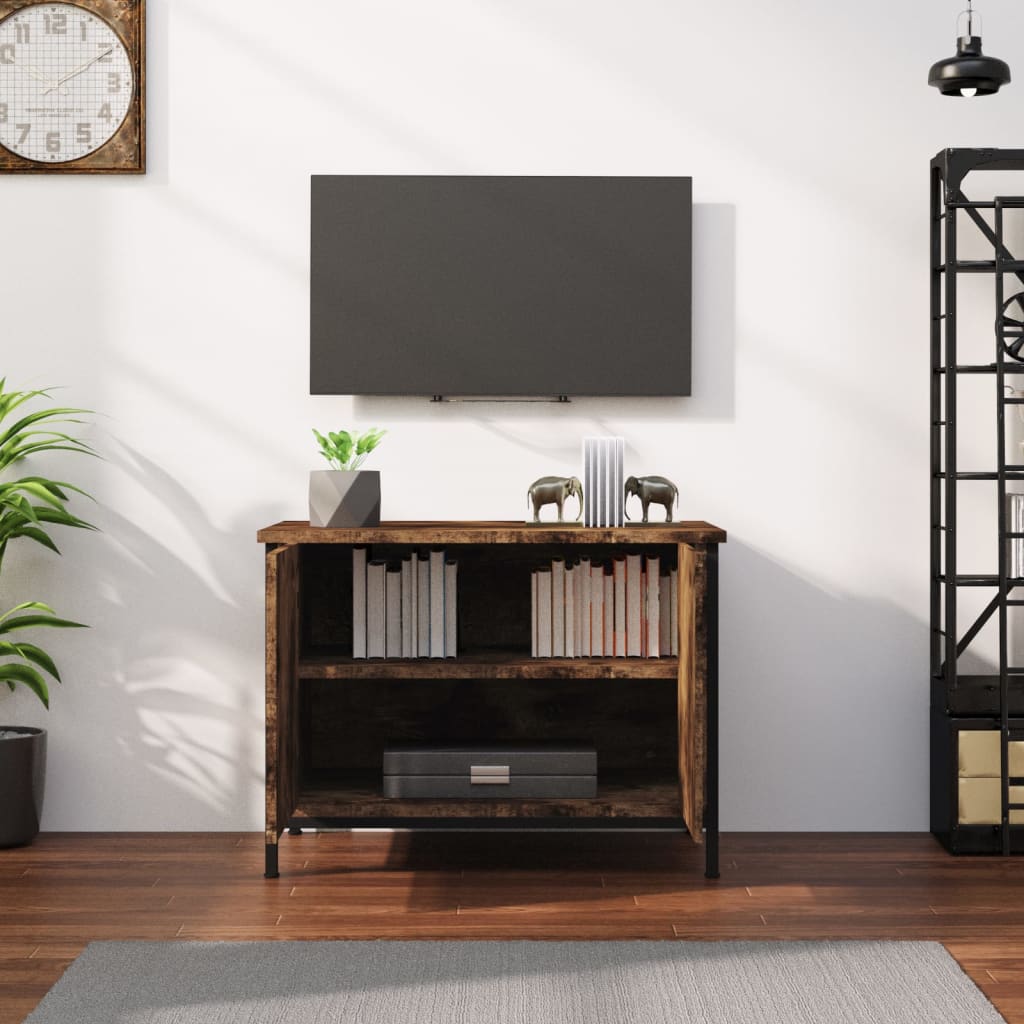 Tv-Bänk Med Dörrar 60X35X45 Cm Konstruerat Trä