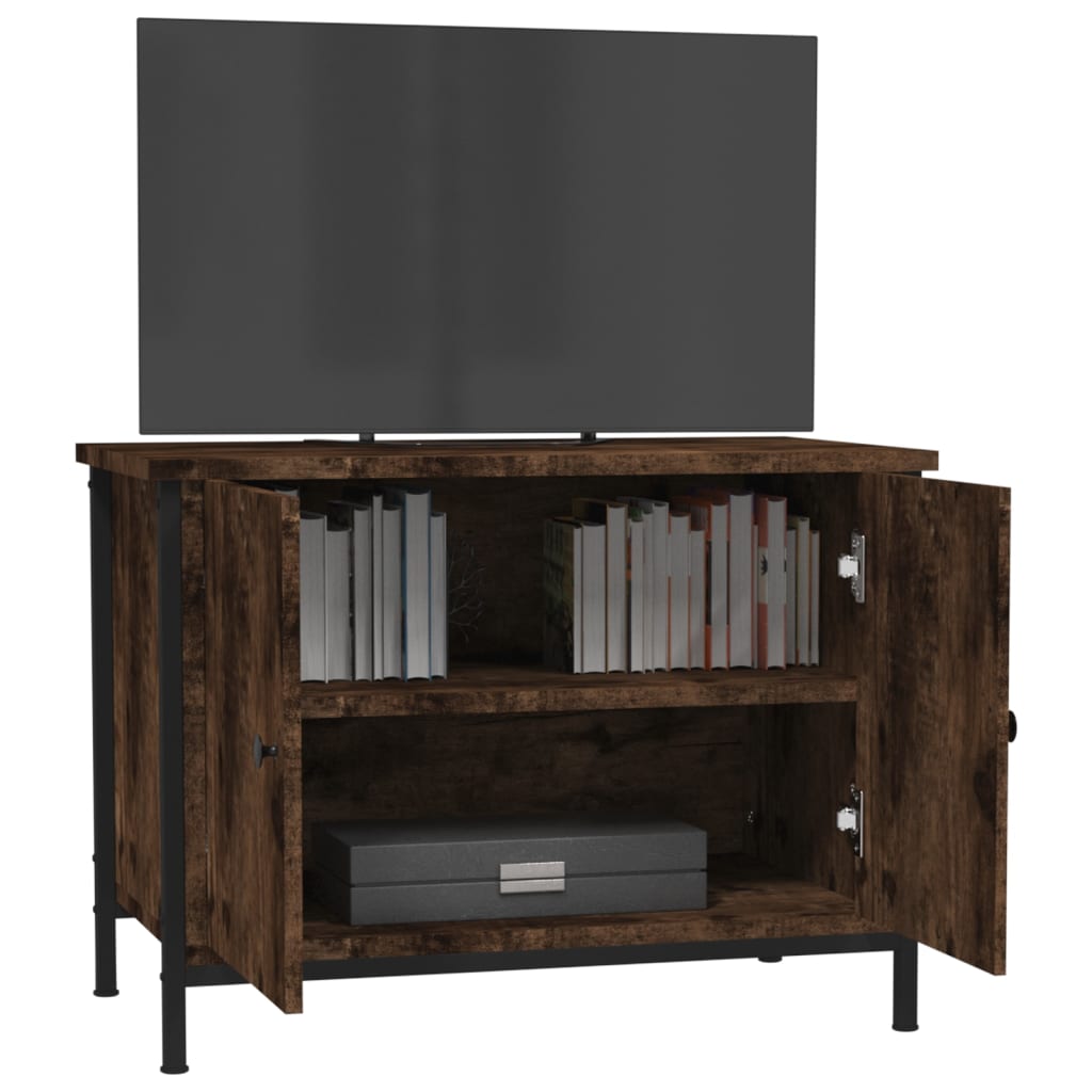 Tv-Bänk Med Dörrar 60X35X45 Cm Konstruerat Trä