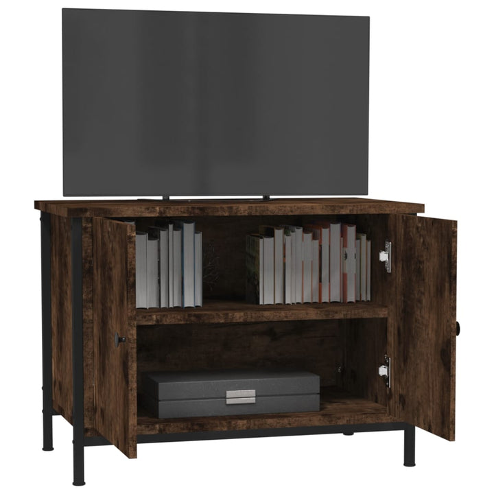 Tv-Bänk Med Dörrar 60X35X45 Cm Konstruerat Trä