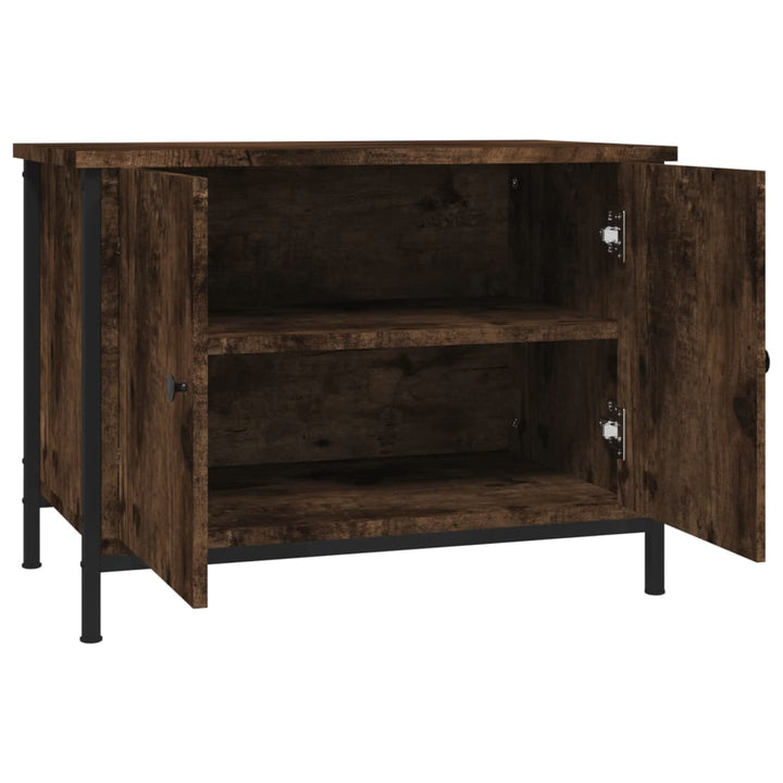 Tv-Bänk Med Dörrar 60X35X45 Cm Konstruerat Trä