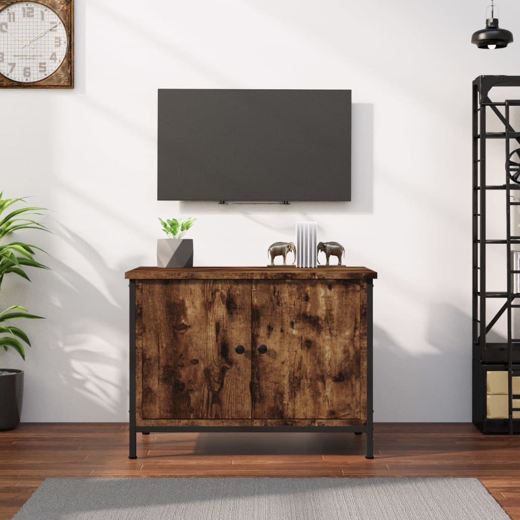 Tv-Bänk Med Dörrar 60X35X45 Cm Konstruerat Trä