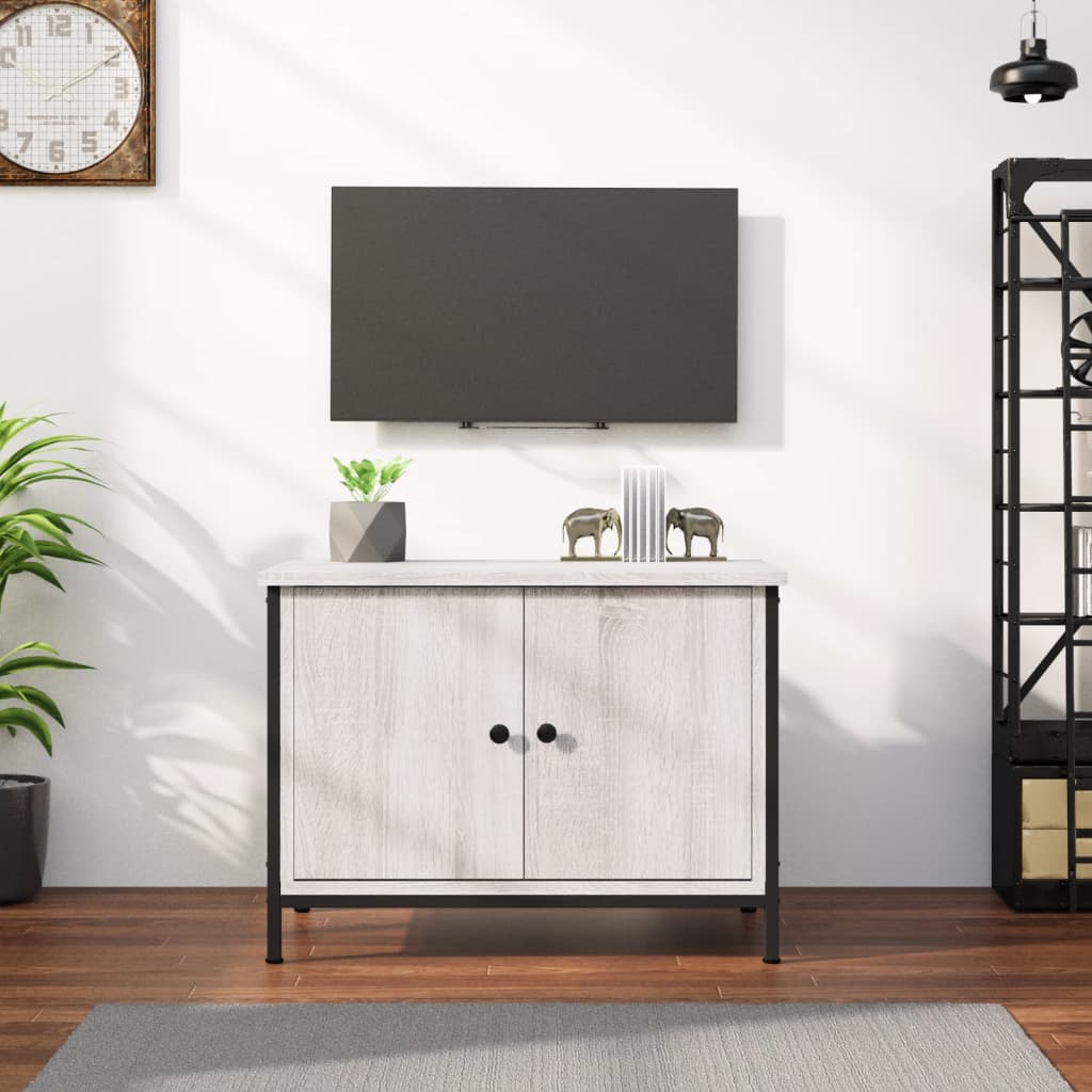 Tv-Bänk Med Dörrar 60X35X45 Cm Konstruerat Trä