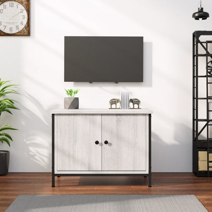 Tv-Bänk Med Dörrar 60X35X45 Cm Konstruerat Trä