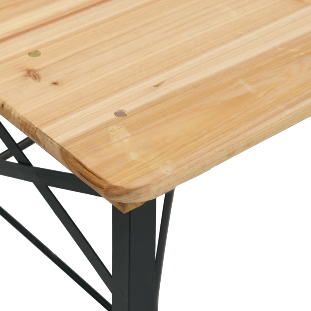 Bargrupp 3 Delar Hopfällbar Massiv Gran