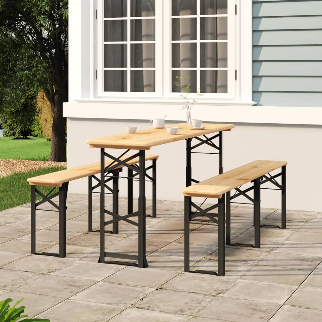 Hopfällbart Barbord 170X50X75/105 Cm Massiv Gran