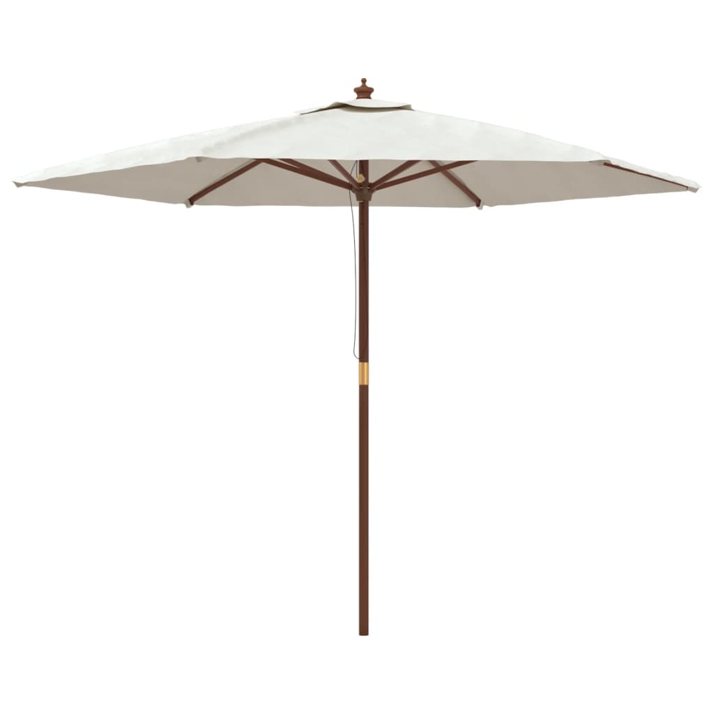 Parasoll Med Trästång 299X240 Cm Färgad