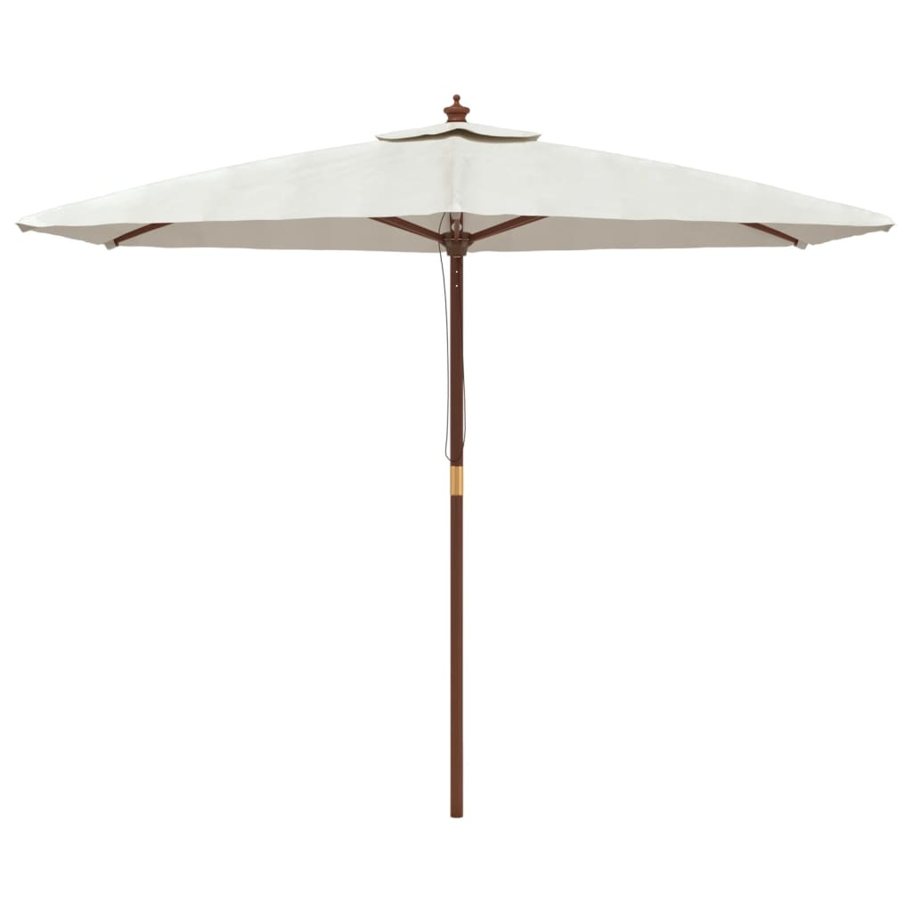 Parasoll Med Trästång 299X240 Cm Färgad