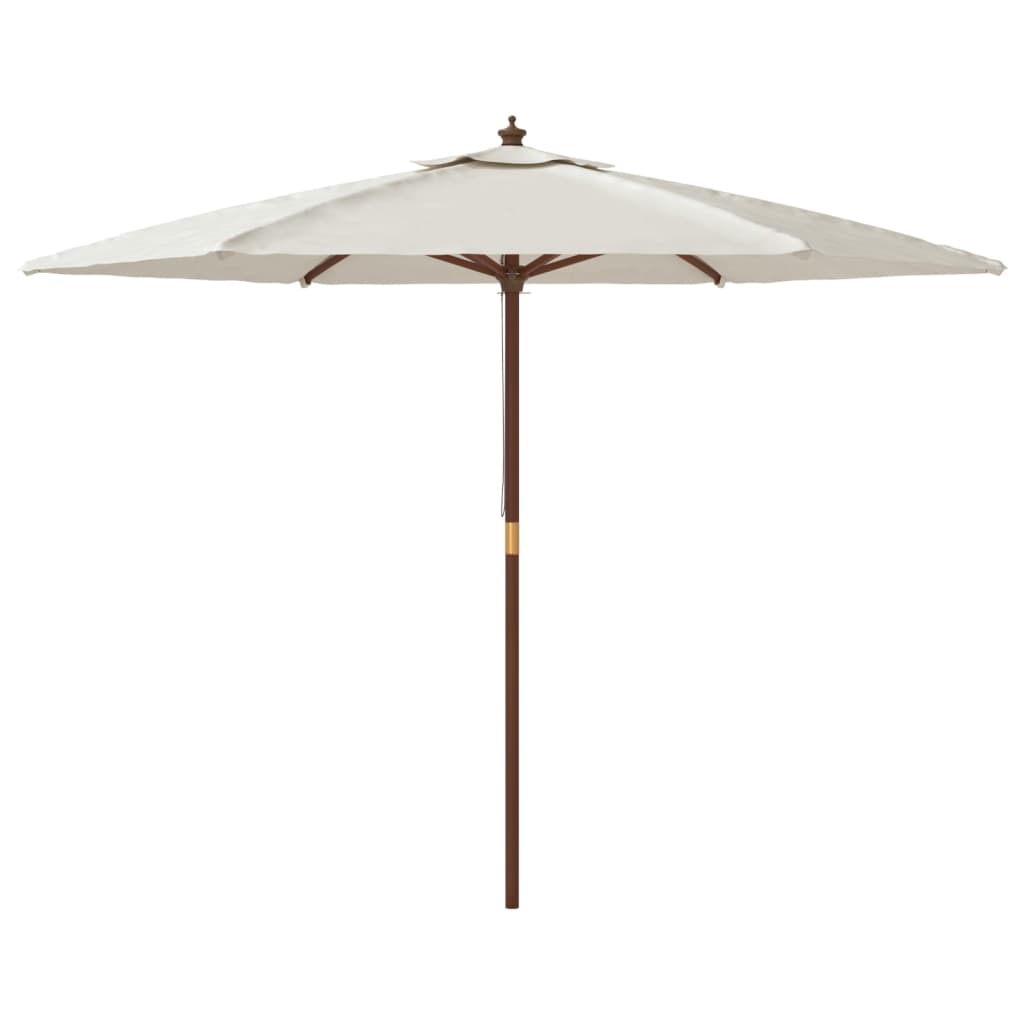Parasoll Med Trästång 299X240 Cm Färgad