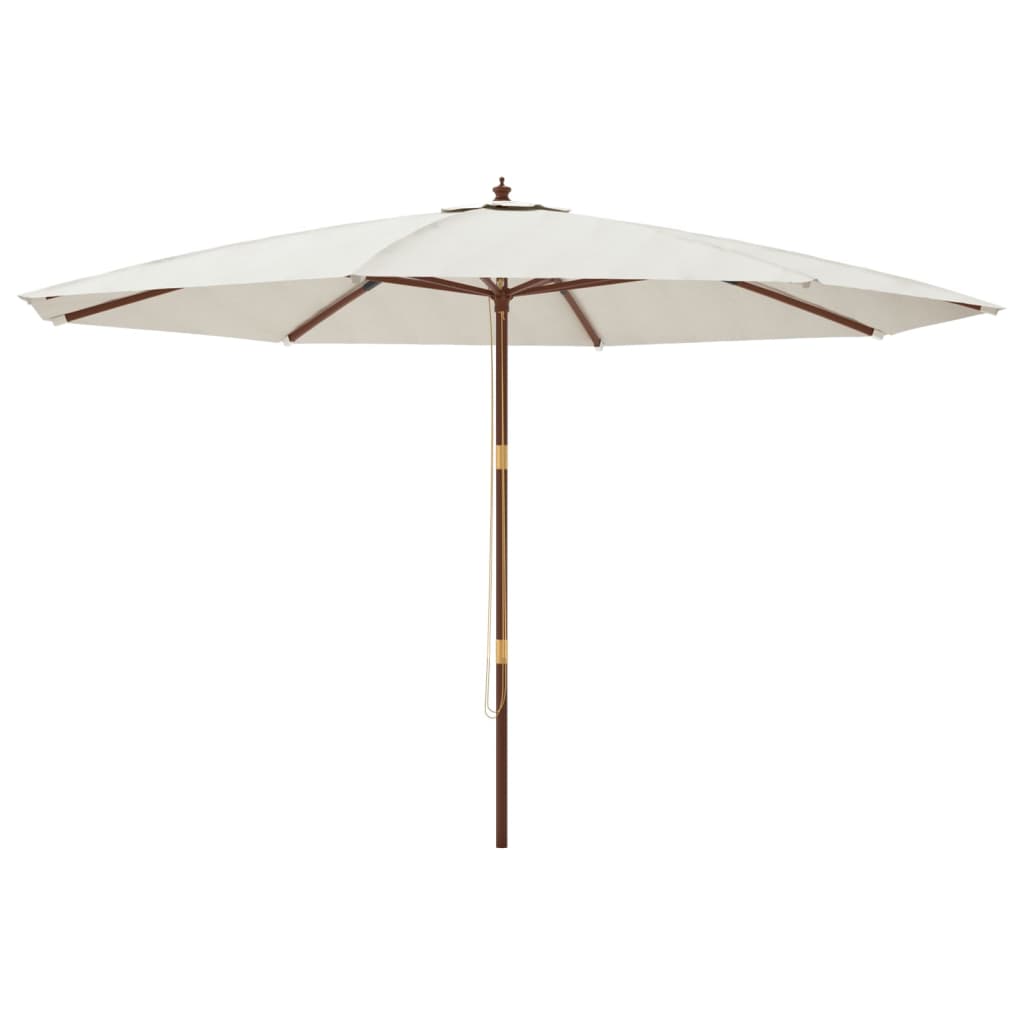 Parasoll Med Trästång 400X273 Cm Färgad