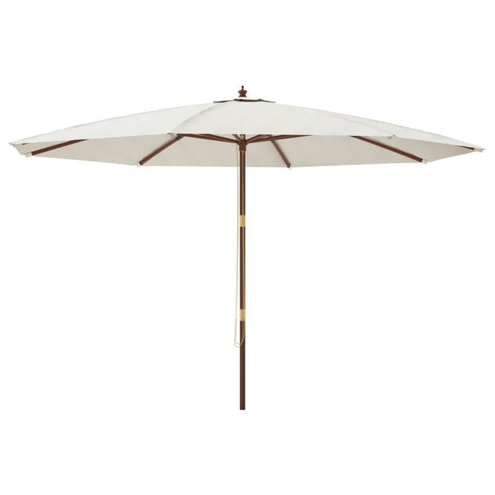 Parasoll Med Trästång 400X273 Cm Färgad