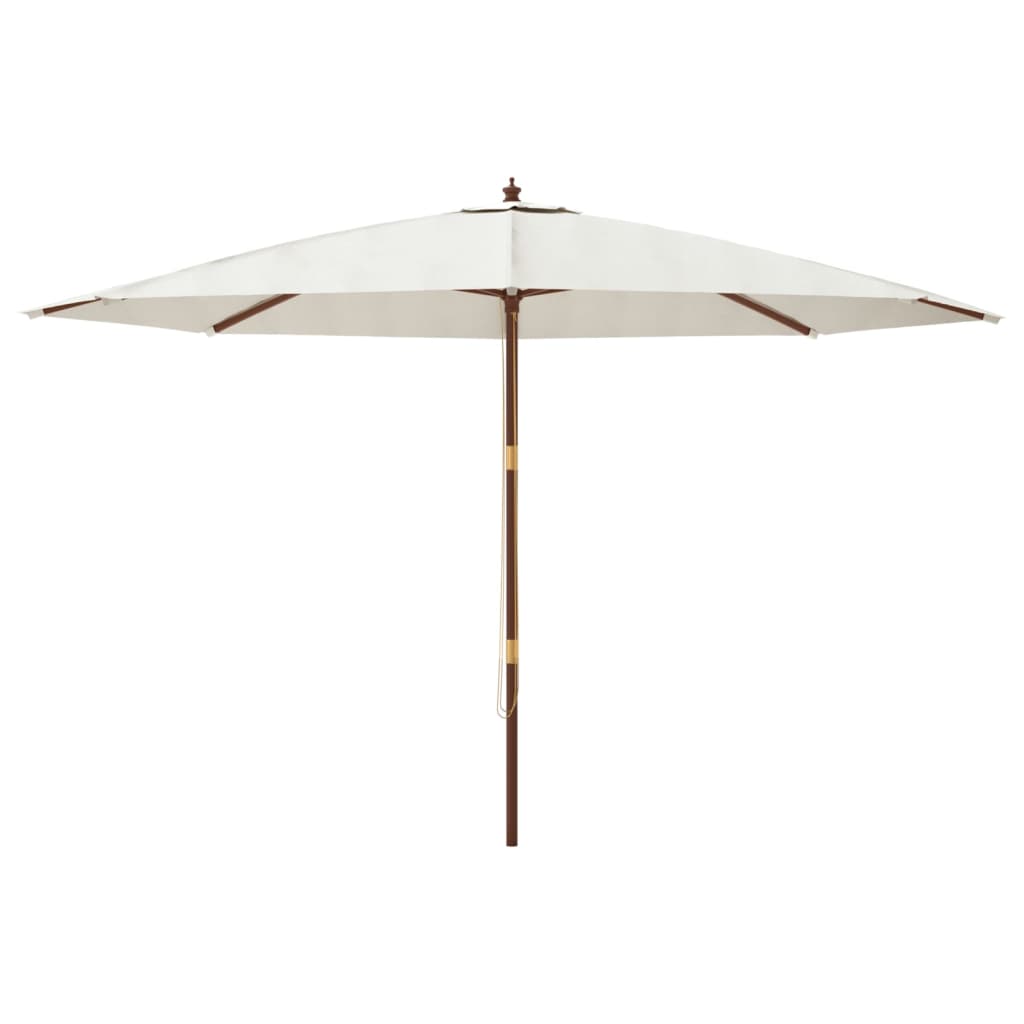 Parasoll Med Trästång 400X273 Cm Färgad