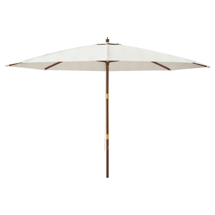 Parasoll Med Trästång 400X273 Cm Färgad