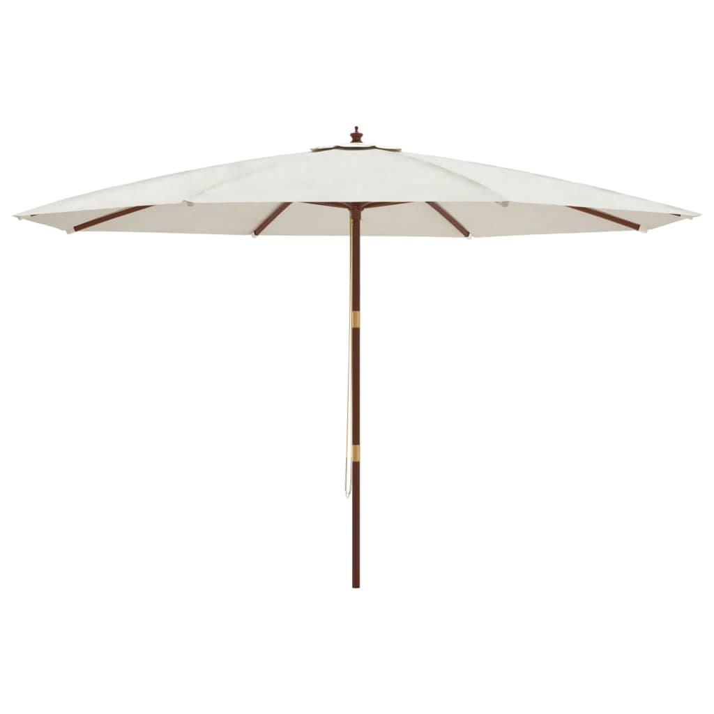 Parasoll Med Trästång 400X273 Cm Färgad