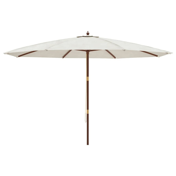 Parasoll Med Trästång 400X273 Cm Färgad