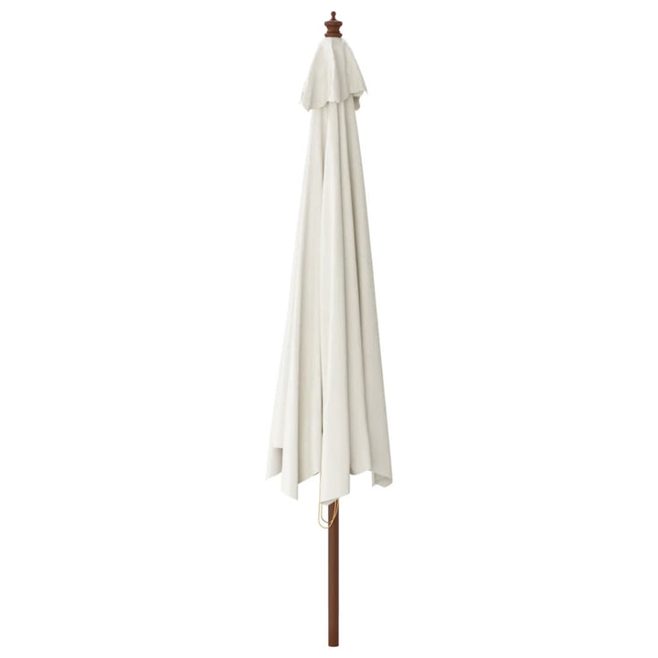Parasoll Med Trästång 400X273 Cm Färgad