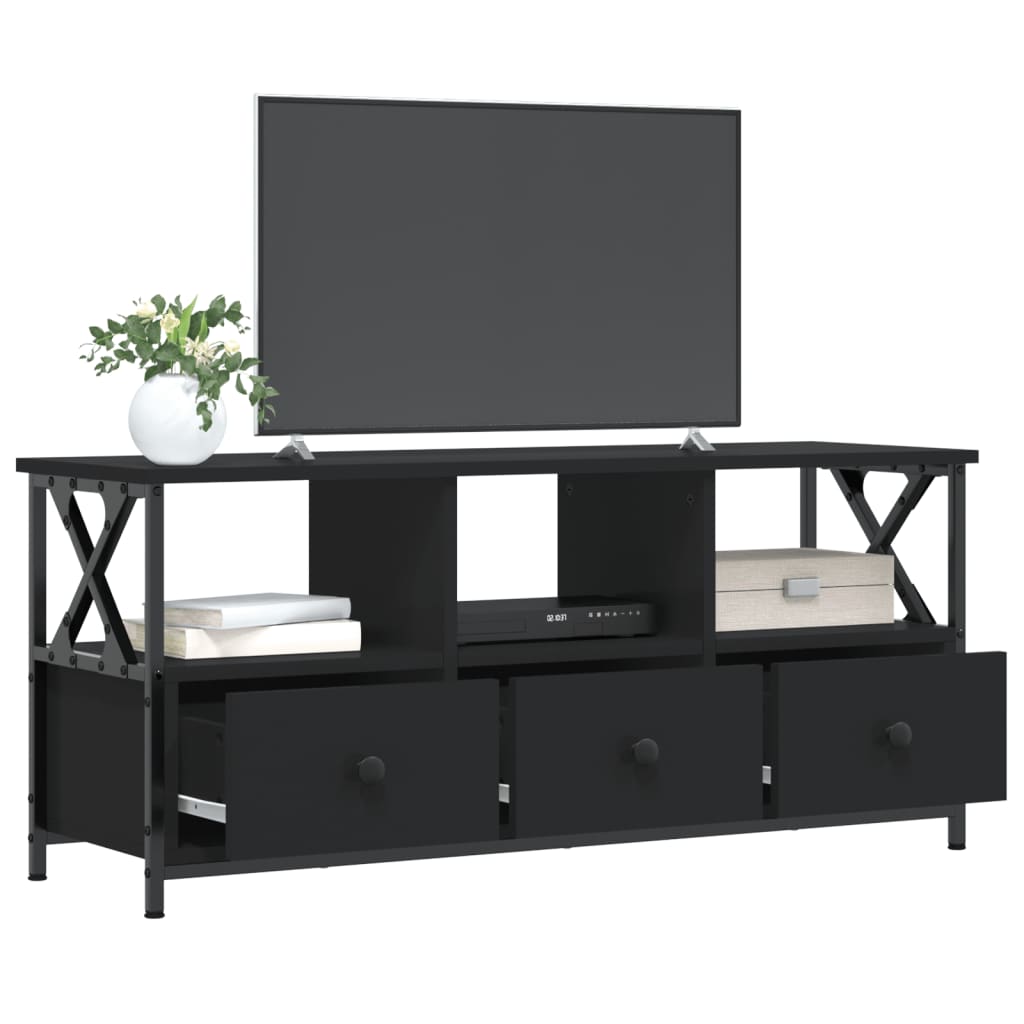 Tv-Bänk 102X33X45 Cm Konstruerat Trä &amp; Järn