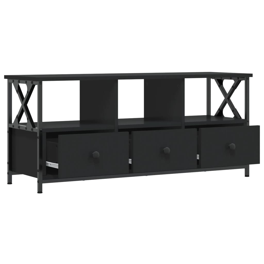 Tv-Bänk 102X33X45 Cm Konstruerat Trä &amp; Järn